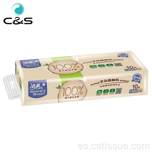 Rol de papel higiénico de la marca de calidad 4 capas confiables